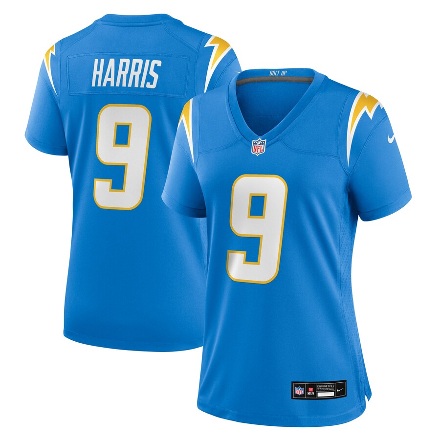 Women's Los Angeles Chargers Tre Harris Nike Powder Blue Team Game Jersey - Jersey