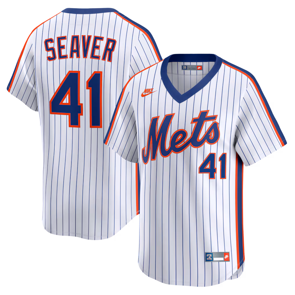 Men's New York Mets Tom Seaver Nike White Cooperstown Collection Limited Jersey - Jersey