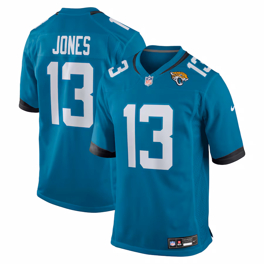 Men's Jacksonville Jaguars Tim Jones Nike Teal Team Game Jersey - Jersey