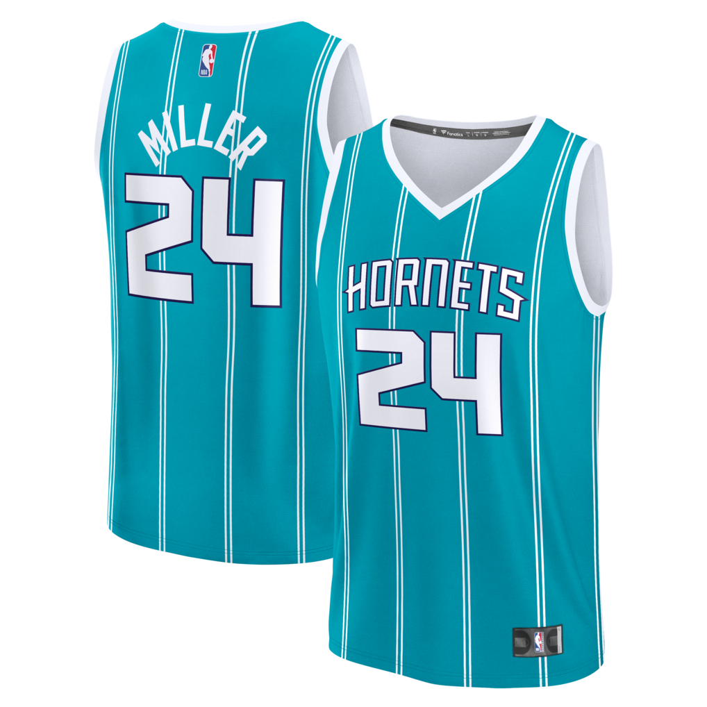Youth Charlotte Hornets Brandon Miller Fanatics Teal Fast Break Replica Jersey - Icon Edition - Jersey