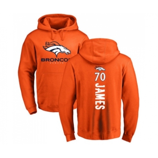 Football Denver Broncos #70 Ja'Wuan James Orange Backer Pullover Hoodie - Jersey
