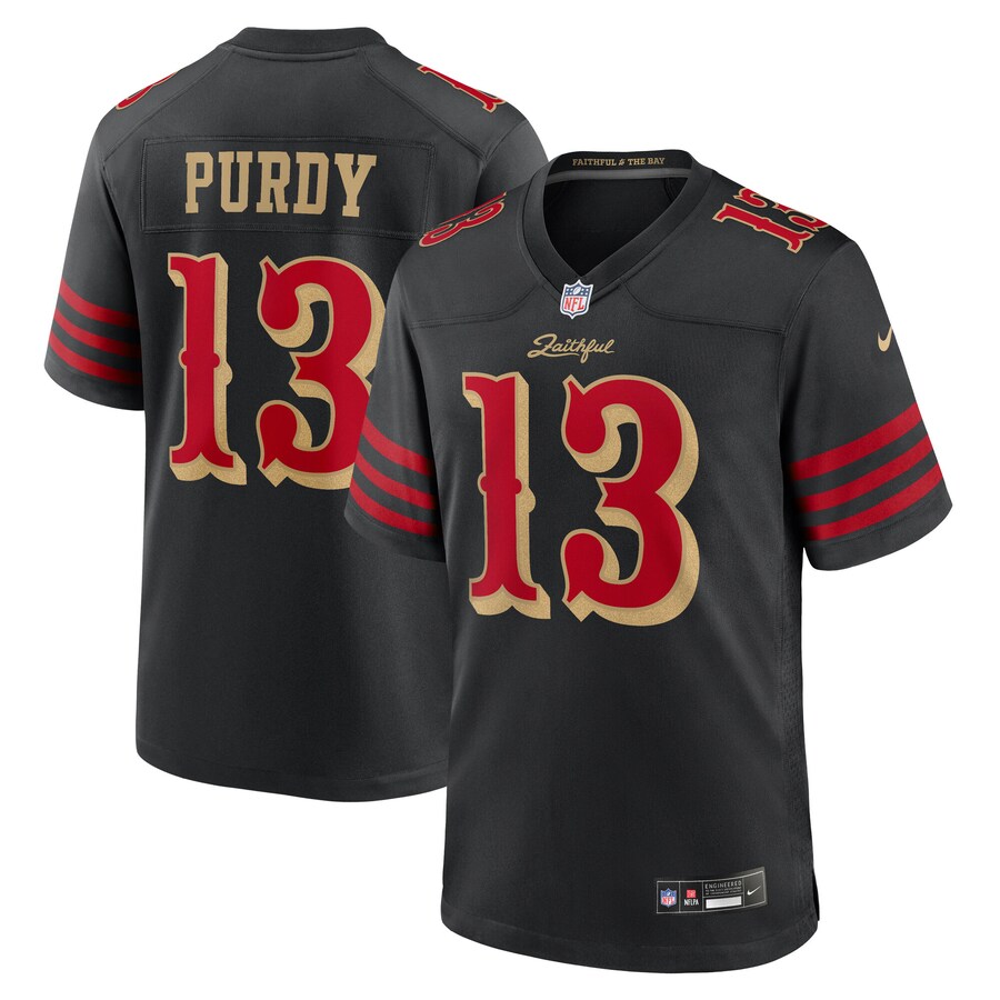 Men's San Francisco 49ers Brock Purdy Nike Black 2025 Rivalries Collection Game Jersey - Jersey