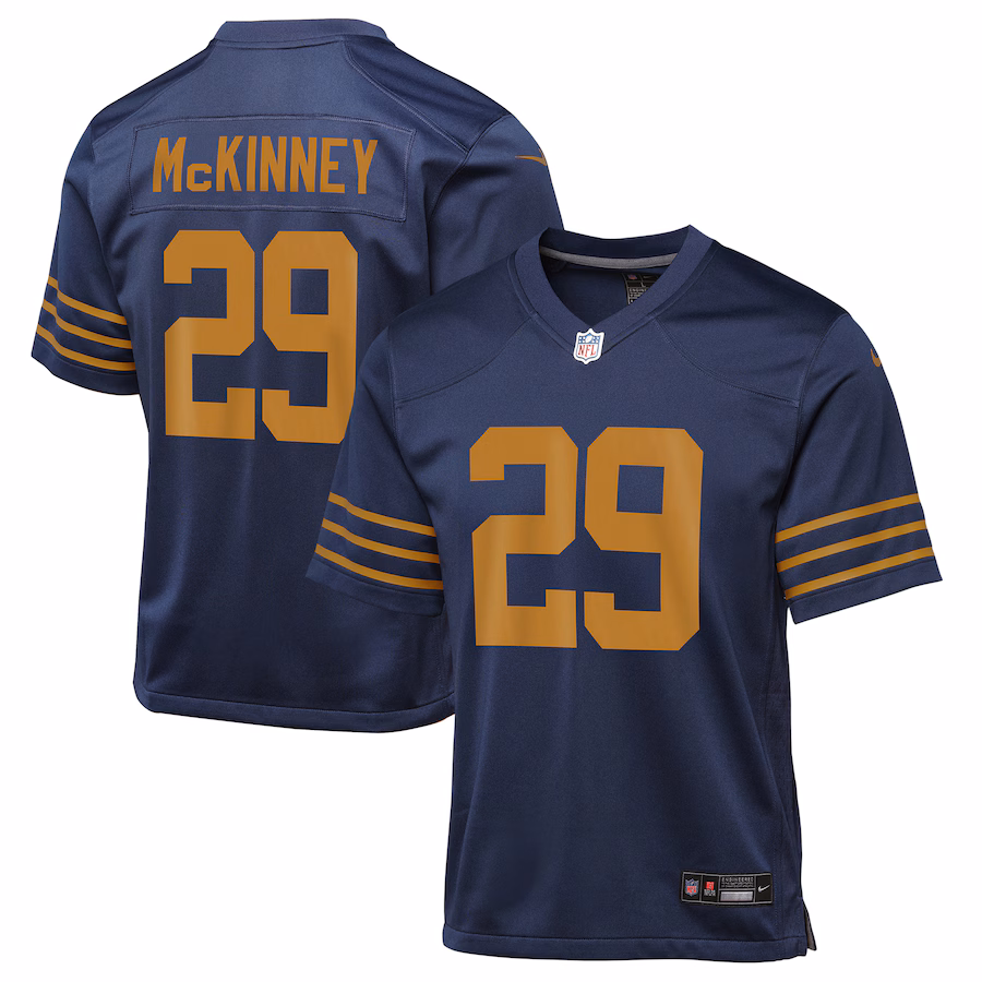 Youth Green Bay Packers Xavier McKinney Nike Navy The 1923 Classic Game Jersey - Jersey