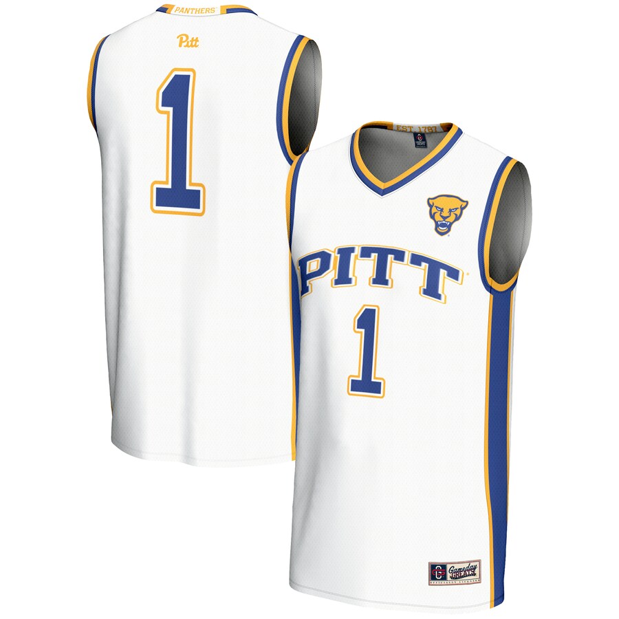 Youth GameDay Greats #1 White Pitt Panthers Lightweight Basketball Jersey - Jersey