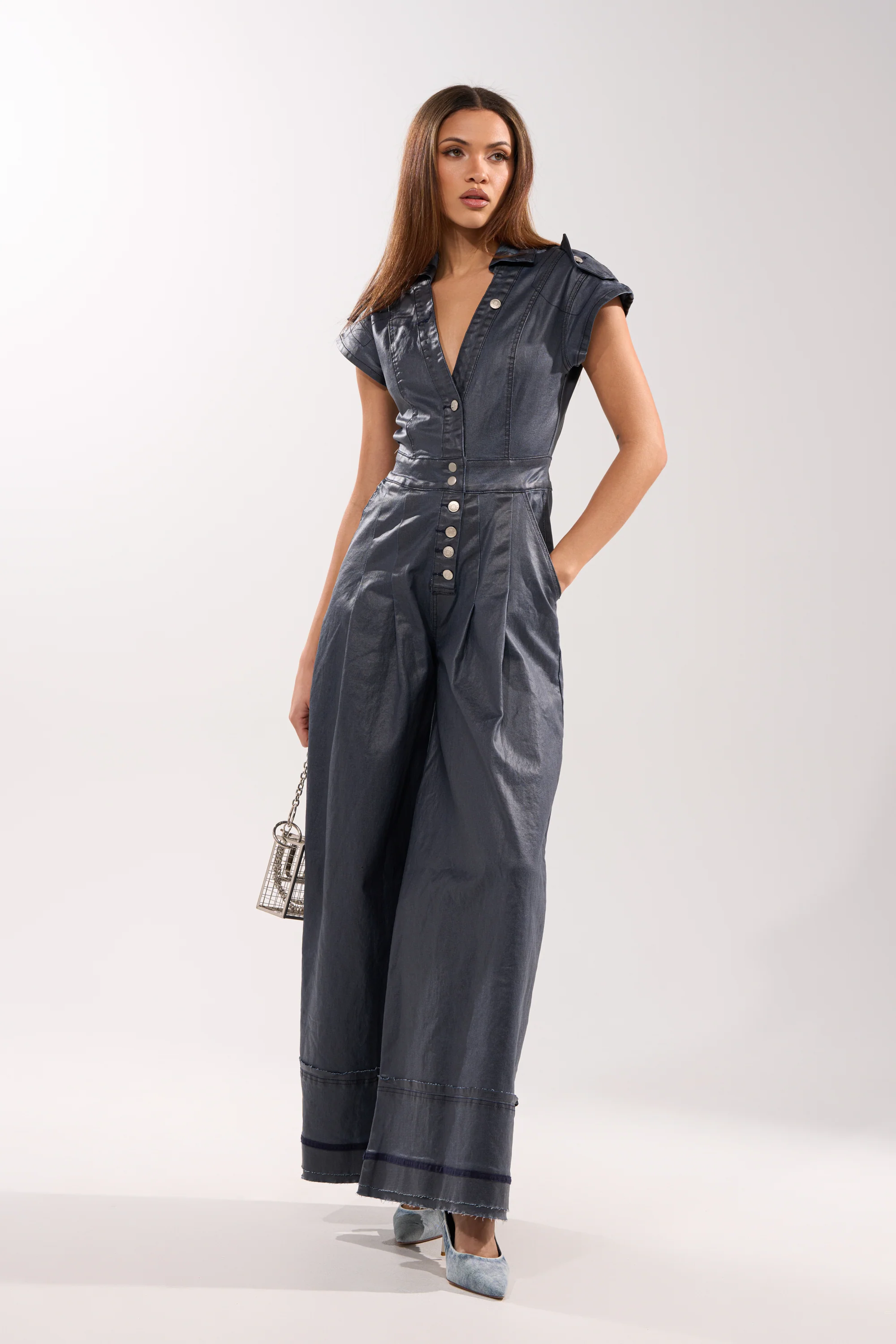 RONNIE DENIM JUMPSUIT - Akira Wear