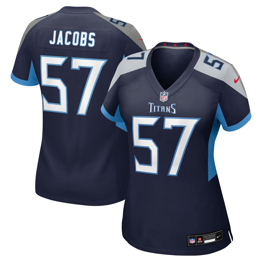 Women's Tennessee Titans Curtis Jacobs Nike Navy Alternate Game Jersey - Jersey