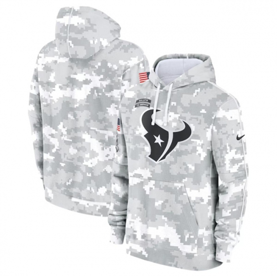 Men's Houston Texans 2024 Arctic Camo Salute To Service Club Fleece Pullover Hoodie - Jersey