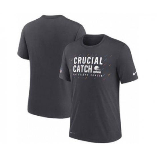 Men's Cleveland Browns Charcoal 2021 Crucial Catch Performance T-Shirt - Jersey