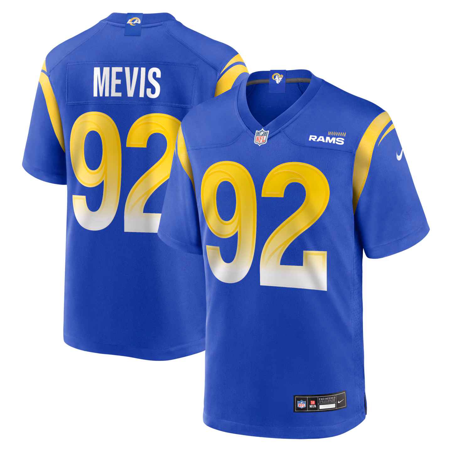 Men's Los Angeles Rams Harrison Mevis Nike Royal Team Game Jersey - Jersey