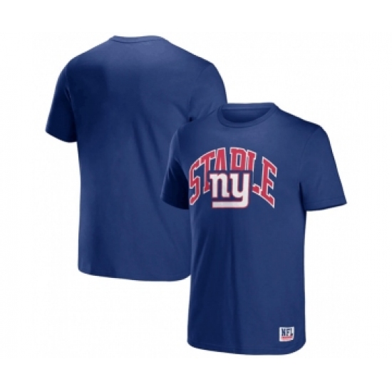 Men's New York Giants x Staple Blue Logo Lockup T-Shirt - Jersey