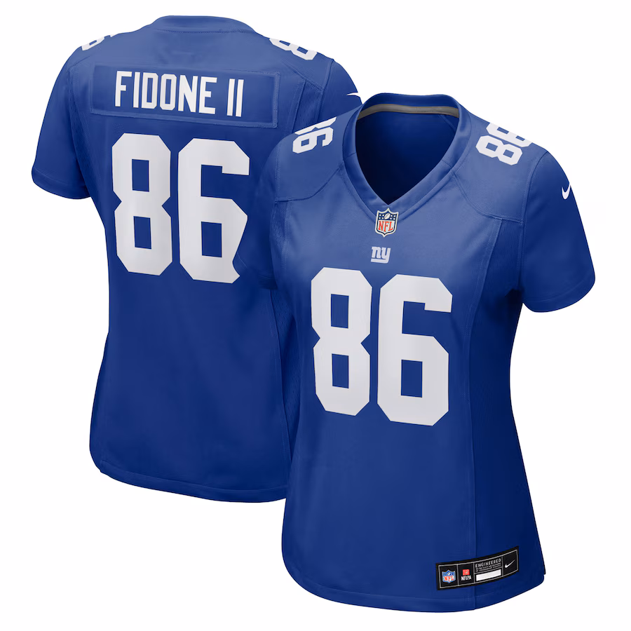 Women's New York Giants Thomas Fidone II Nike Royal Team Game Jersey - Jersey