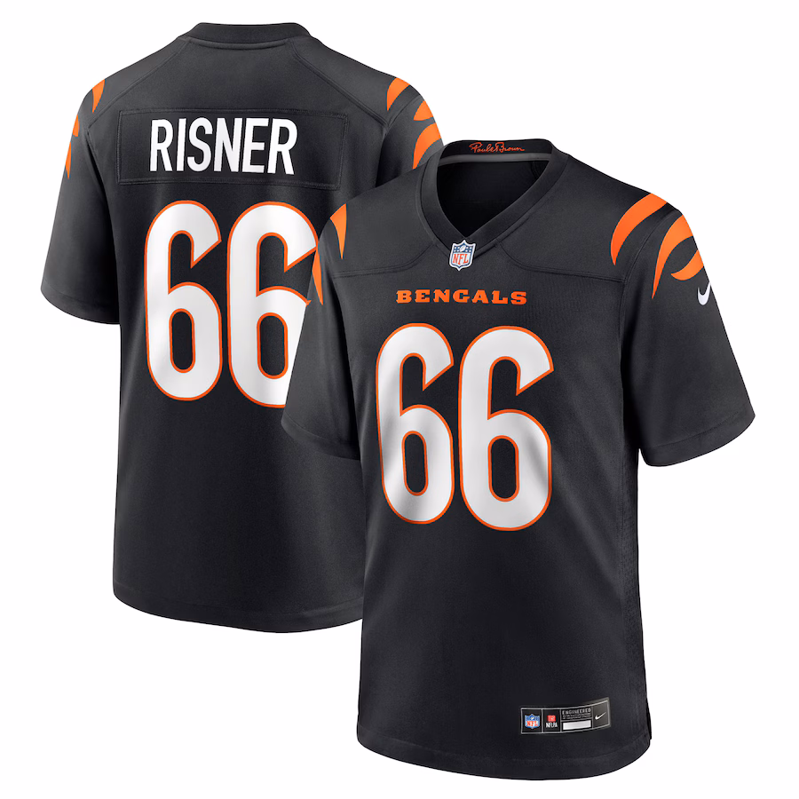 Men's Cincinnati Bengals Dalton Risner Nike Black Team Game Jersey - Jersey