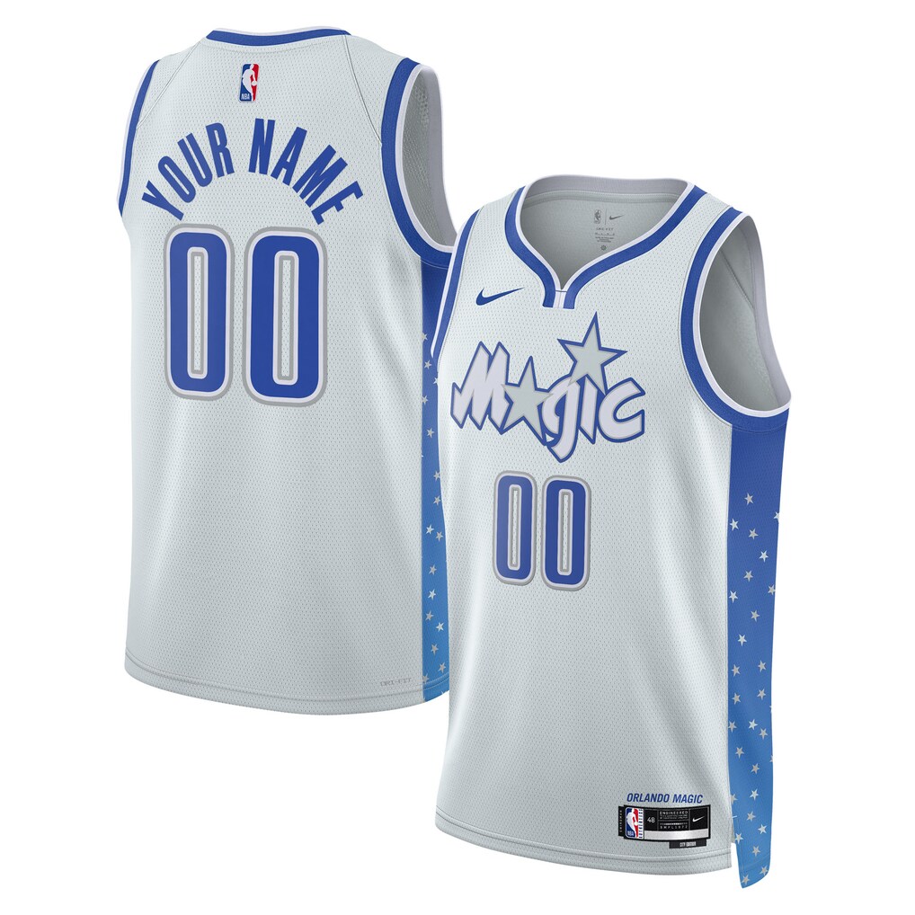 Unisex Orlando Magic Nike Silver 2025/26 City Edition Swingman Custom Jersey - Jersey
