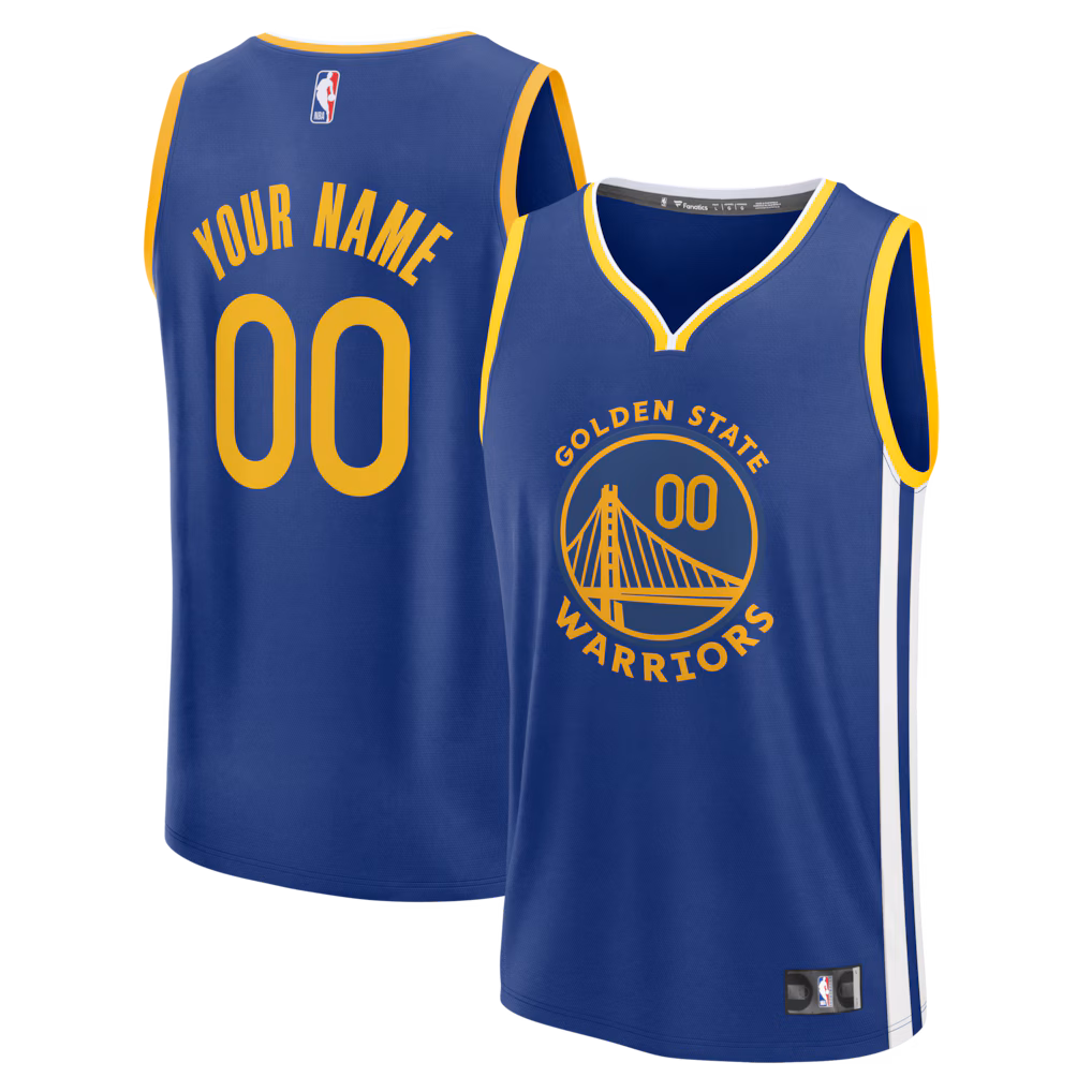 Men's Golden State Warriors Fanatics Royal Fast Break Custom Jersey - Icon Edition - Jersey