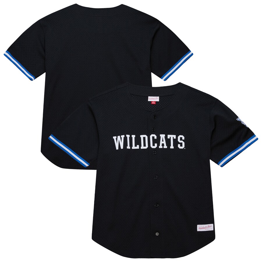Men's Mitchell & Ness Black Kentucky Wildcats On The Clock Full-Button Fashion Jersey - Jersey