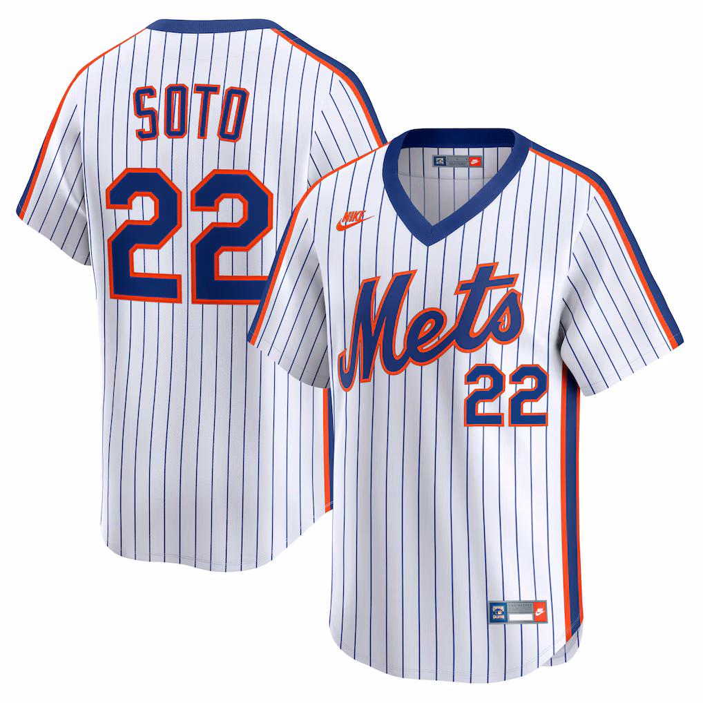 Men's New York Mets Juan Soto Nike White Cooperstown Collection Limited 40th Anniversary Jersey - Jersey