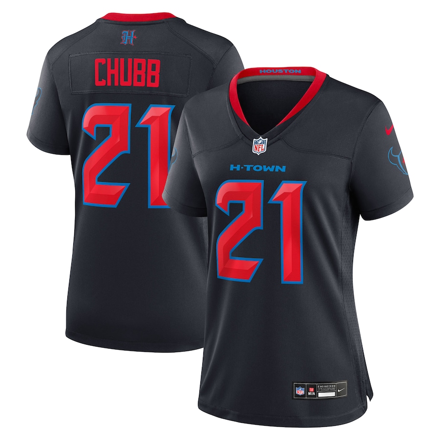 Women's Houston Texans Nick Chubb Nike Navy Game Jersey - Jersey