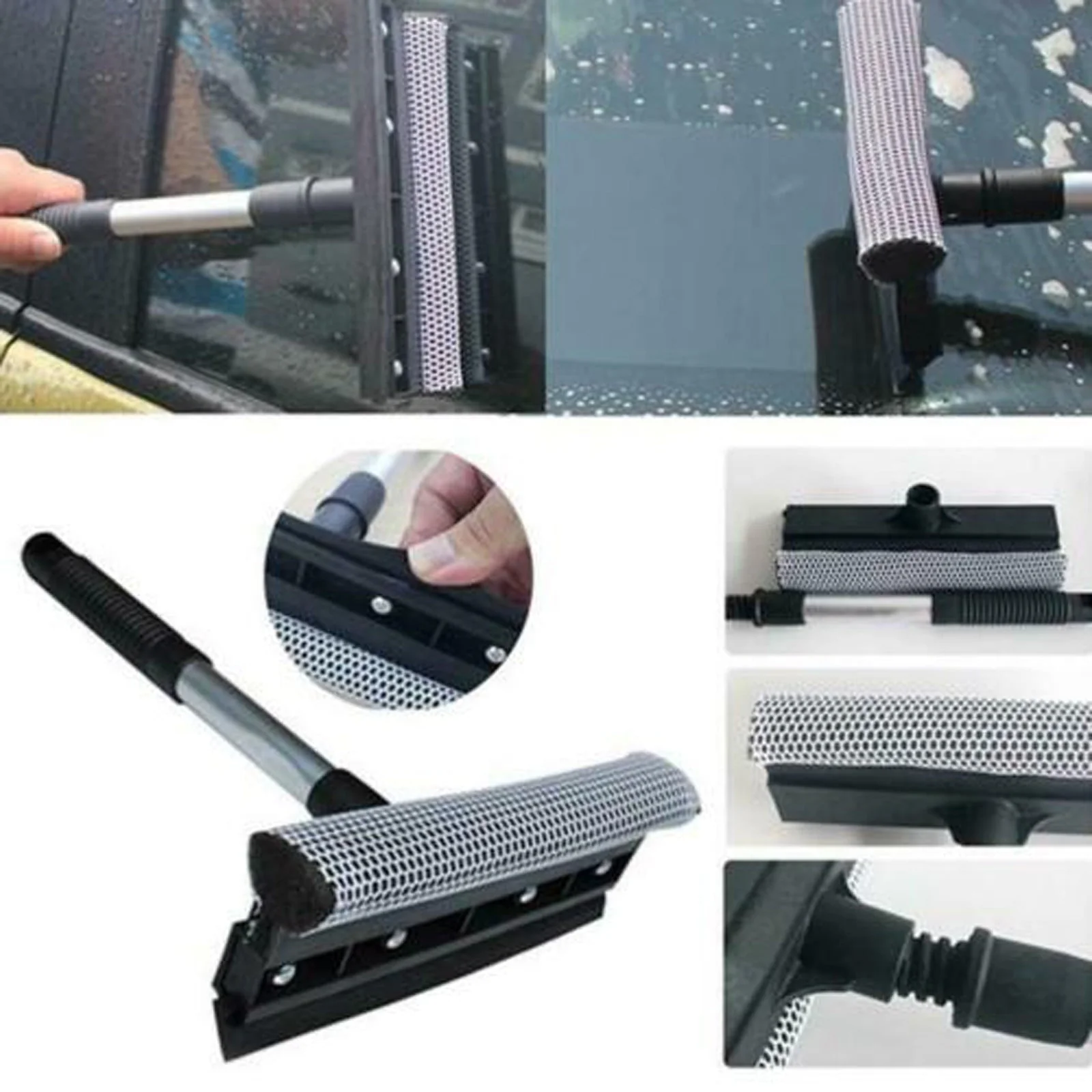 Wiueurtly Scrub Daisy Replacement Sponge Window Extendable Cleaning for Squeegee Windshield Rubber Cleaning Supplies Car Seat Shampooer Violin And Polish Serving Spoons