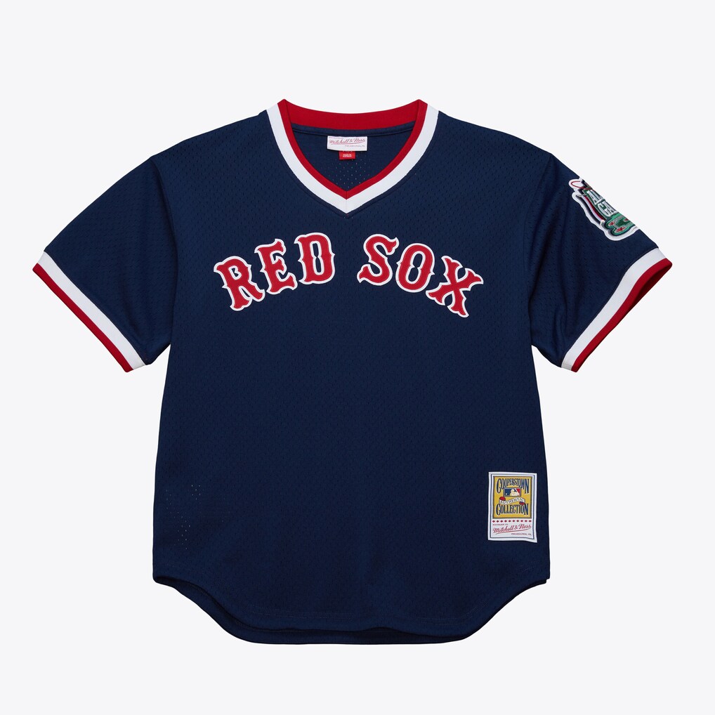 Men's Boston Red Sox Nomar Garciaparra Mitchell & Ness Navy Authentic Batting Practice Jersey - Jersey