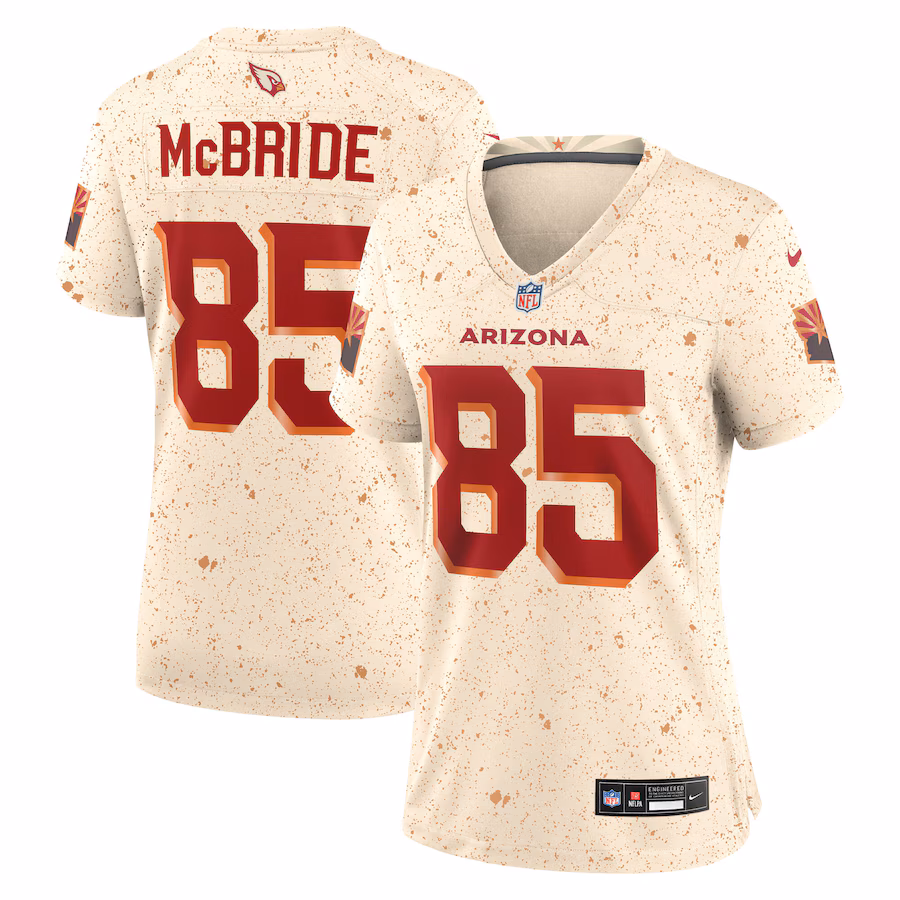 Women's Arizona Cardinals Trey McBride Nike Natural 2025 Rivalries Collection Game Jersey - Jersey