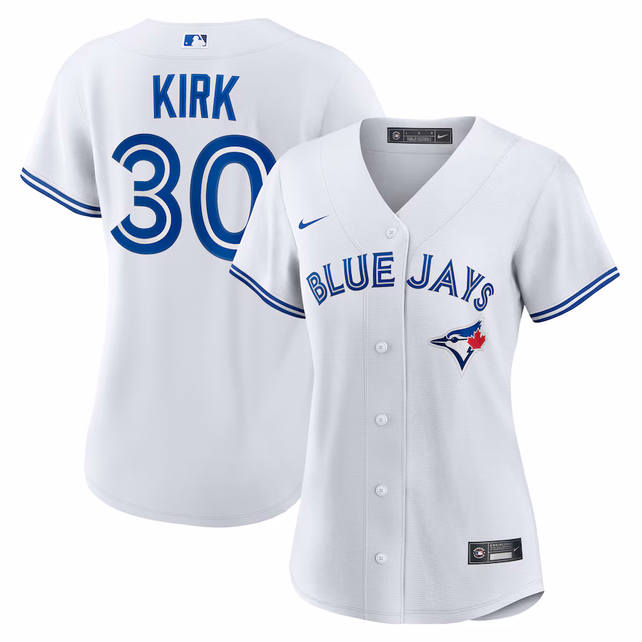 Women's Toronto Blue Jays Alejandro Kirk Nike White Home Replica Jersey - Jersey