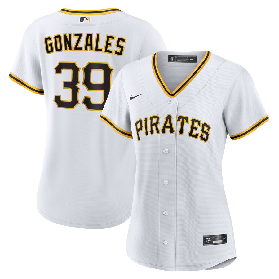 Women's Pittsburgh Pirates Nick Gonzales Nike White Home Replica Jersey - Jersey
