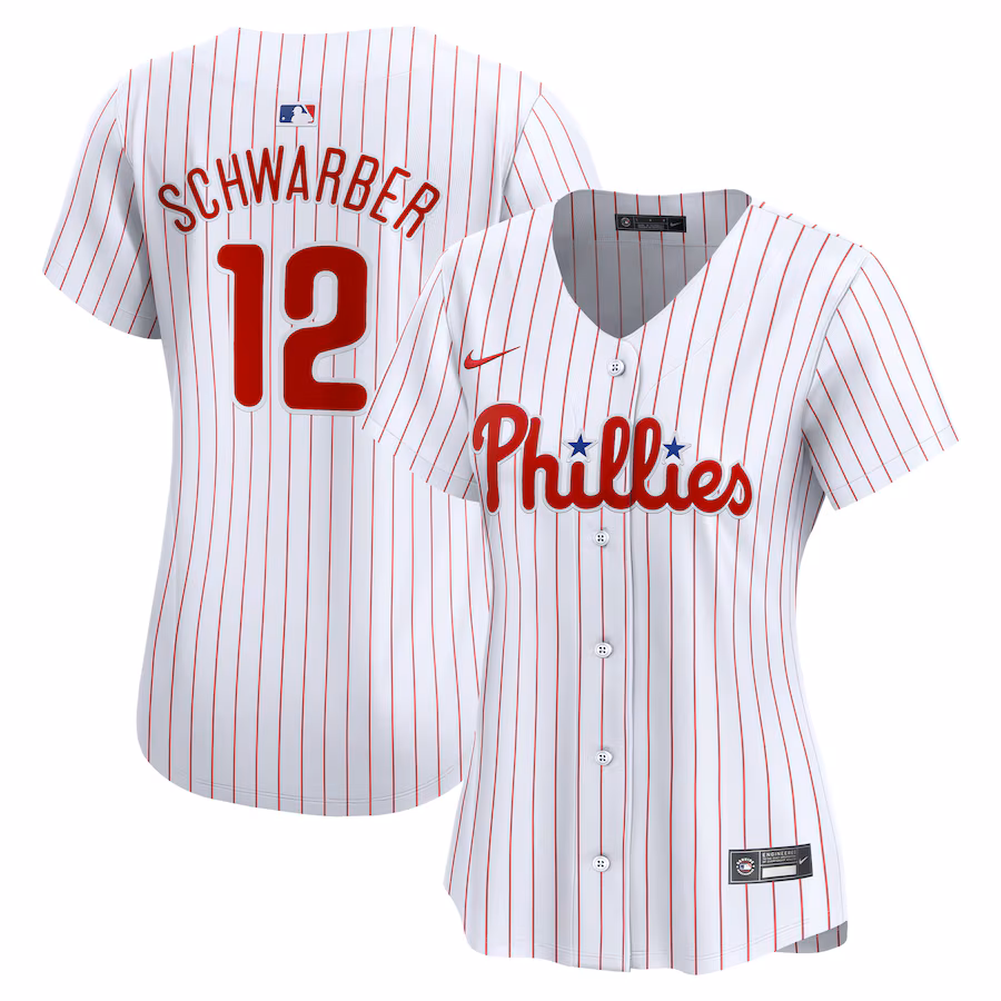 Women's Philadelphia Phillies Kyle Schwarber Nike White Home Limited Jersey - Jersey
