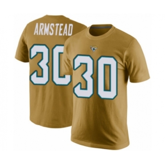 Football Men's Jacksonville Jaguars #30 Ryquell Armstead Gold Rush Pride Name & Number T-Shirt - Jersey