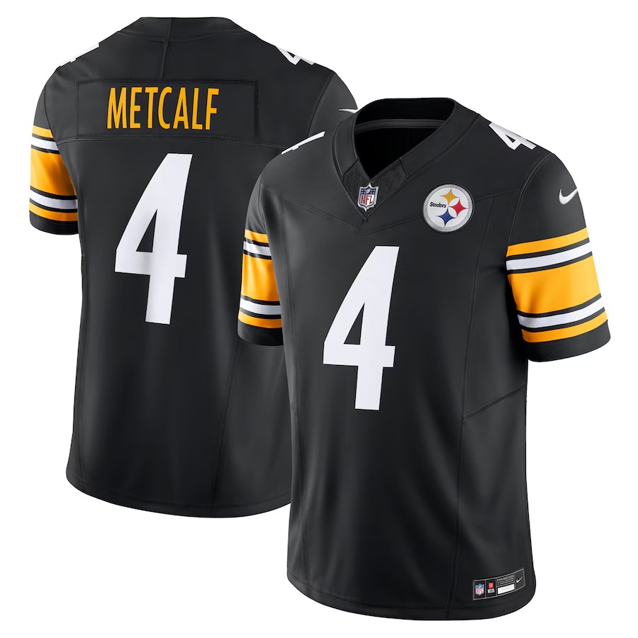 Men's Pittsburgh Steelers DK Metcalf Nike Black Team Vapor F.U.S.E. Limited Jersey - Jersey