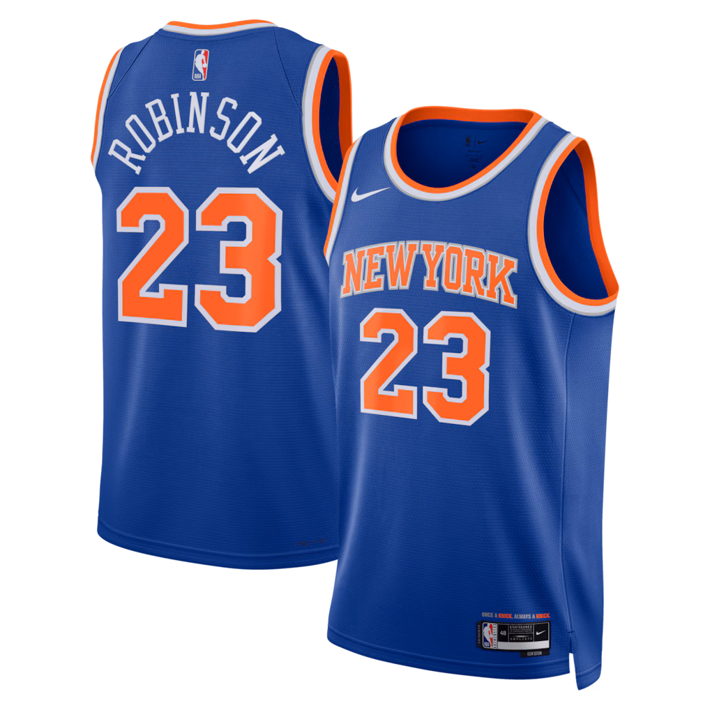 Unisex New York Knicks Mitchell Robinson Nike Blue Swingman Jersey - Icon Edition - Jersey