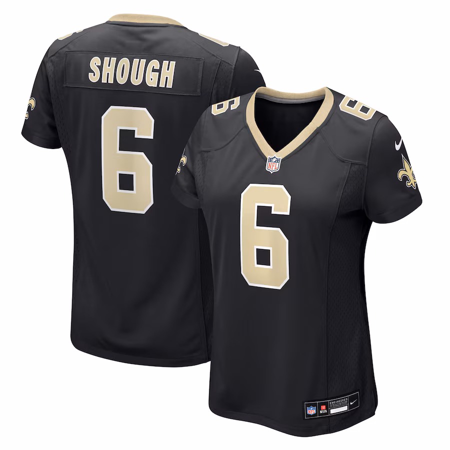 Women's New Orleans Saints Tyler Shough Nike Black Game Jersey - Jersey