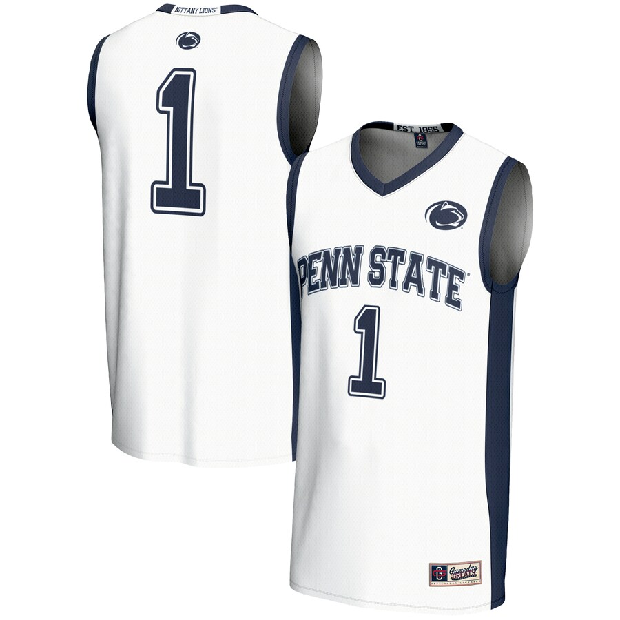 Youth GameDay Greats White #1 Penn State Nittany Lions Lightweight Basketball Jersey - Jersey