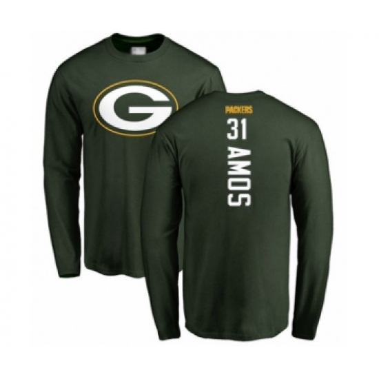 Football Green Bay Packers #31 Adrian Amos Green Backer Long Sleeve T-Shirt - Jersey