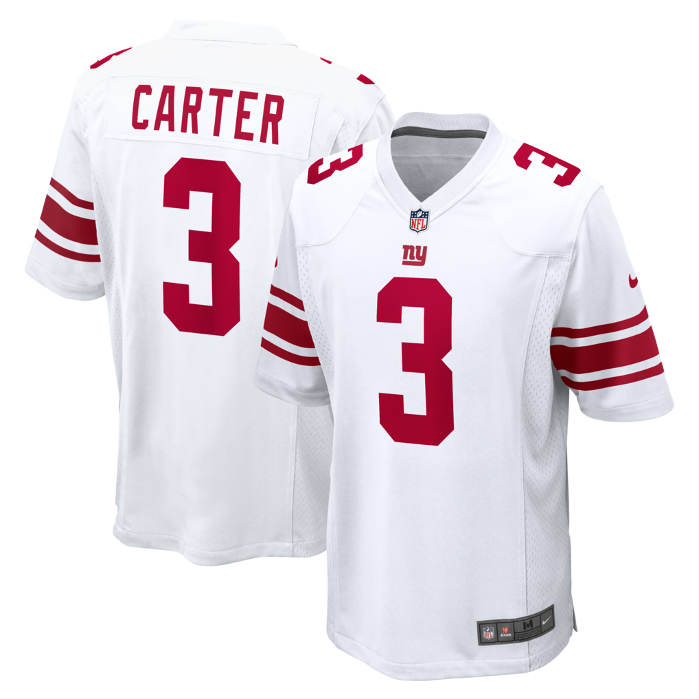 Men's New York Giants Abdul Carter Nike White Game Jersey - Jersey