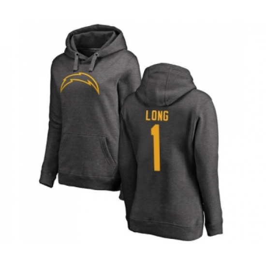 Football Women's Los Angeles Chargers #1 Ty Long Ash One Color Pullover Hoodie - Jersey