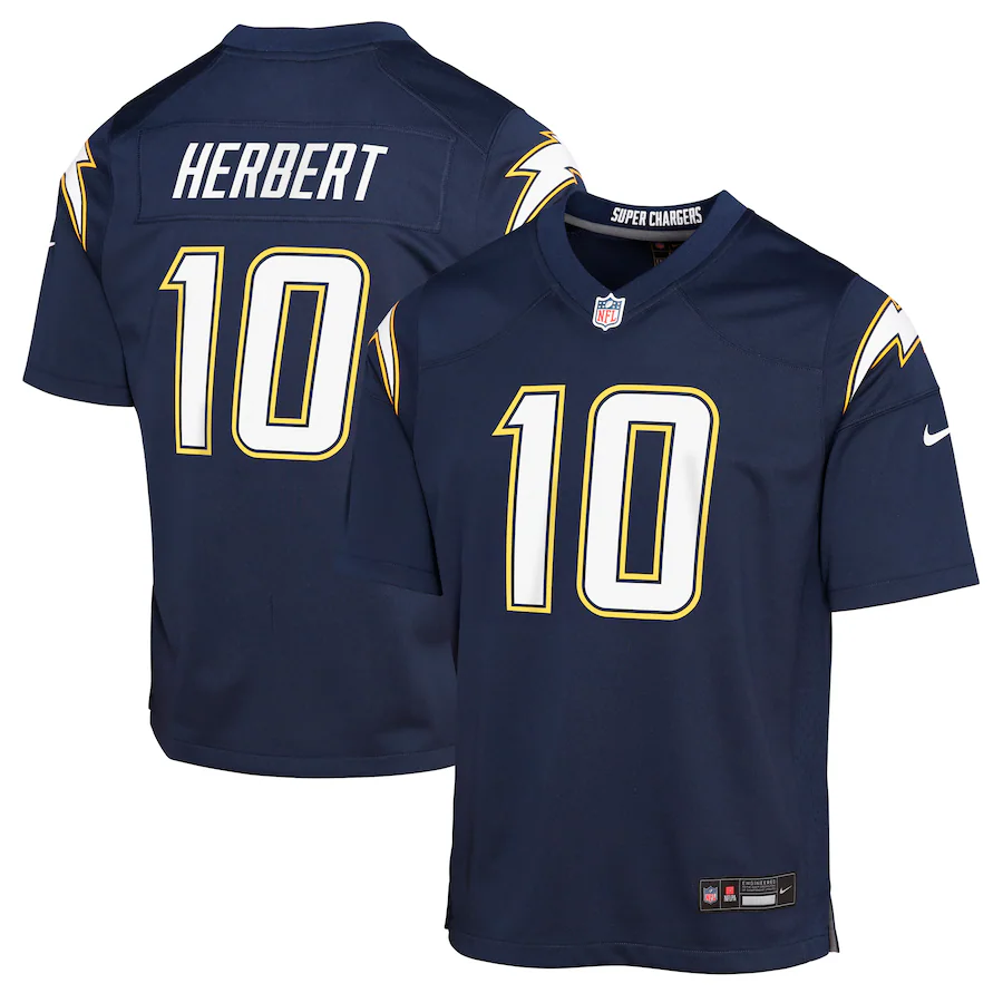 Youth Los Angeles Chargers Justin Herbert Nike Navy Alternate Super Chargers Game Player Jersey - Jersey