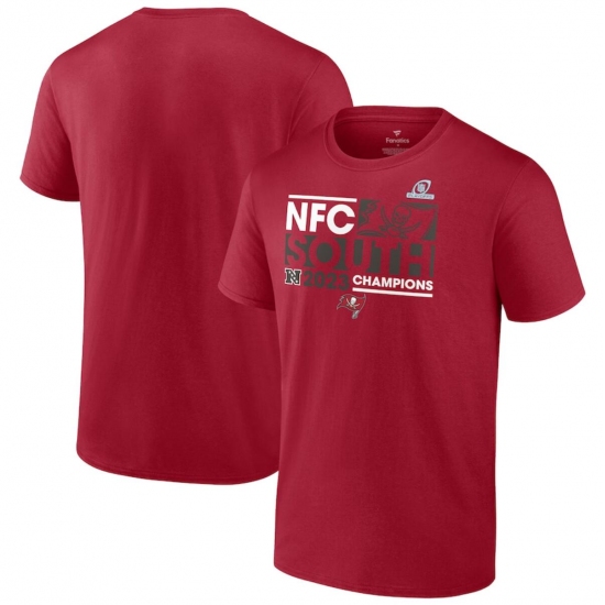 Men's Tampa Bay Buccaneers Red 2023 NFC South Division Champions Conquer T-Shirt - Jersey