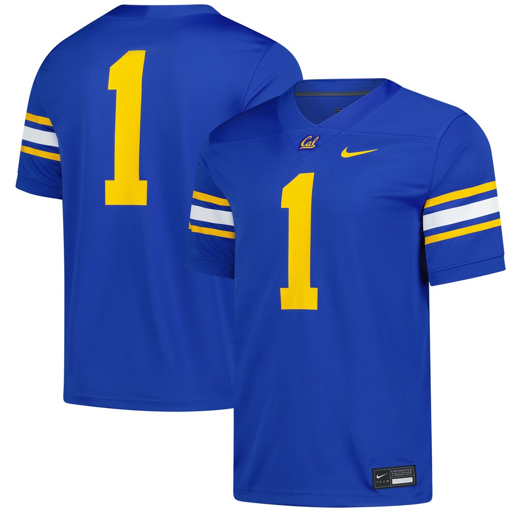 Men's Nike #1 Royal Cal Bears Alternate Game Football Jersey - Jersey