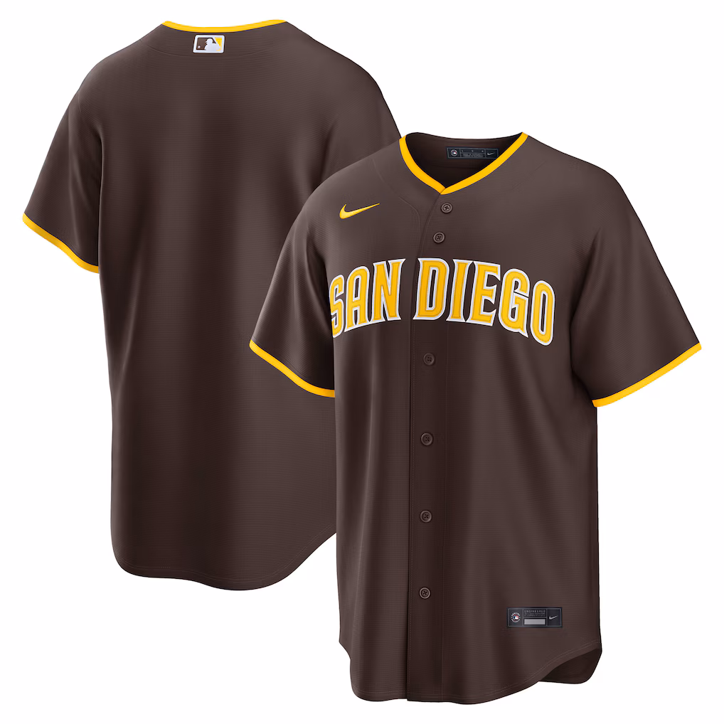 Men's San Diego Padres Nike Brown Road Replica Jersey - Jersey