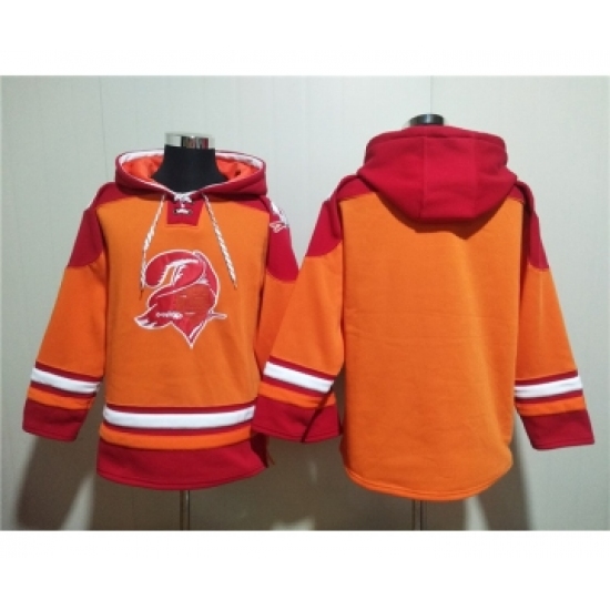 Men's Tampa Bay Buccaneers Blank Orange Red Ageless Must-Have Lace-Up Pullover Hoodie - Jersey