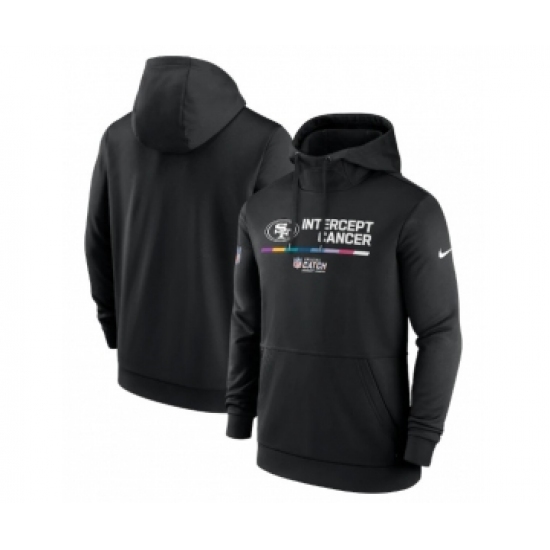 Men's San Francisco 49ers 2022 Black Crucial Catch Therma Performance Pullover Hoodie - Jersey