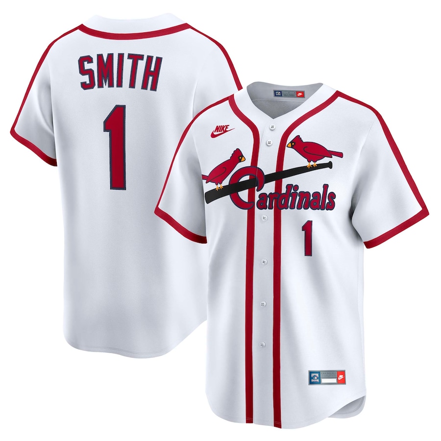 Men's St. Louis Cardinals Ozzie Smith Nike White Throwback Cooperstown Collection Limited Jersey - Jersey