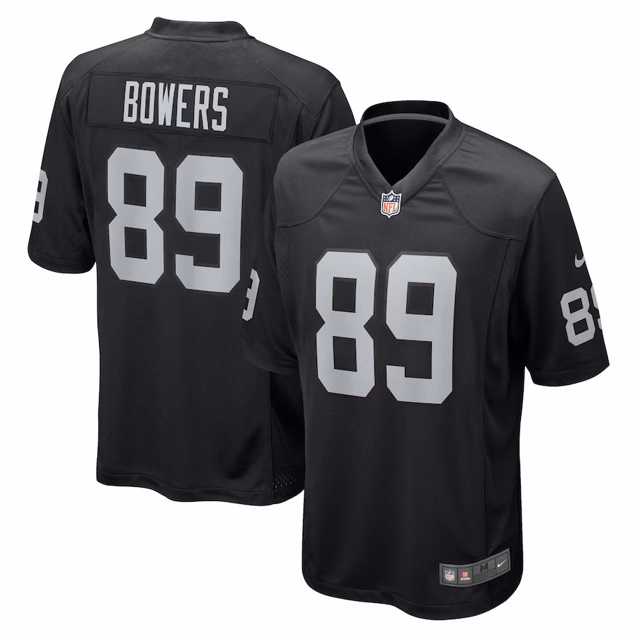 Men's Las Vegas Raiders Brock Bowers Nike Black  Player Game Jersey - Jersey