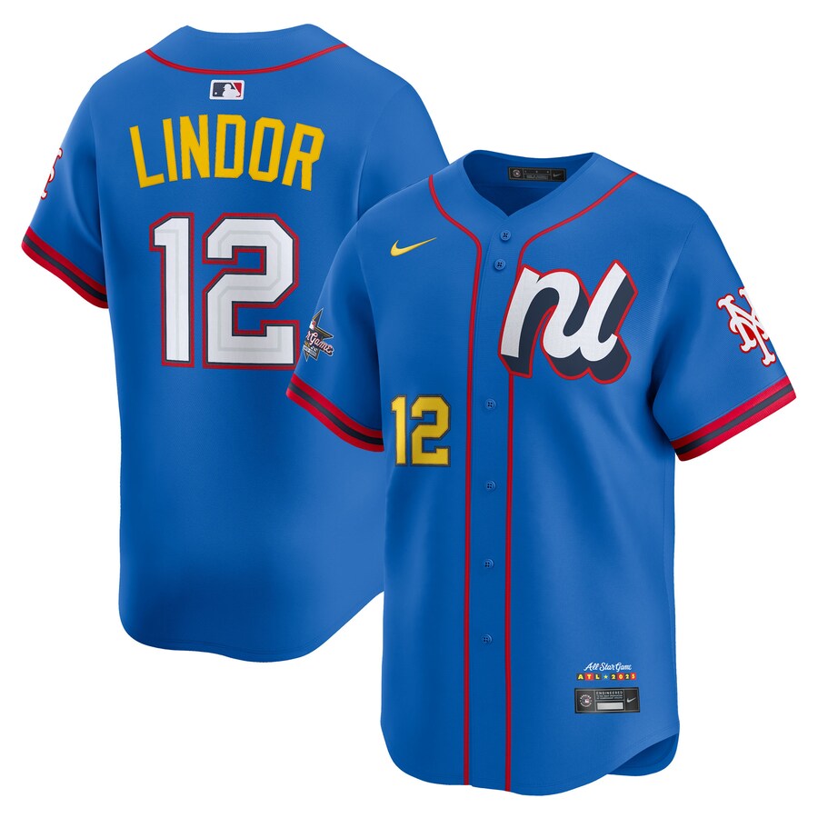 Men's National League Francisco Lindor Nike Blue 2025 All-Star Edition Limited Player Jersey - Jersey