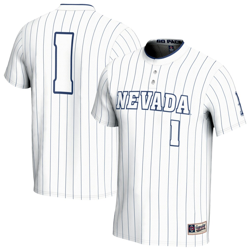 Youth GameDay Greats White #1 Nevada Wolf Pack Lightweight Collegiate Softball Fashion Jersey - Jersey