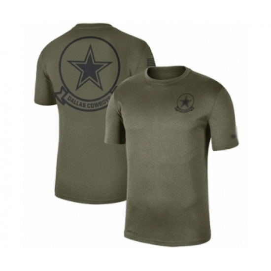Football Men's Dallas Cowboys Olive 2019 Salute to Service Sideline Seal Legend Performance T-Shirt - Jersey