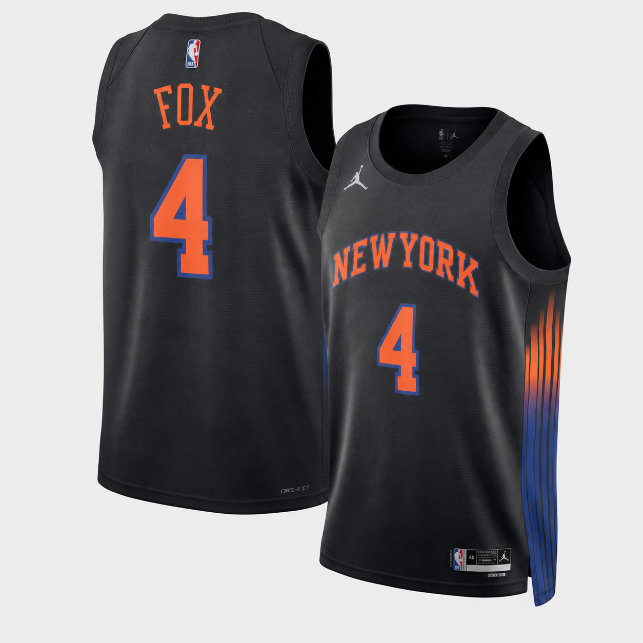 Unisex New York Knicks  Jordan Brand Black Swingman Jersey -Statement Edition - FOX - Jersey