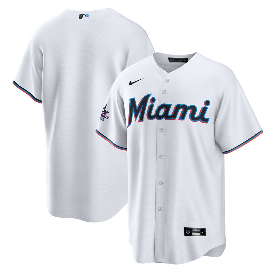 Men's Miami Marlins Nike White 2025 MLB All-Star Game Home Replica Jersey - Jersey