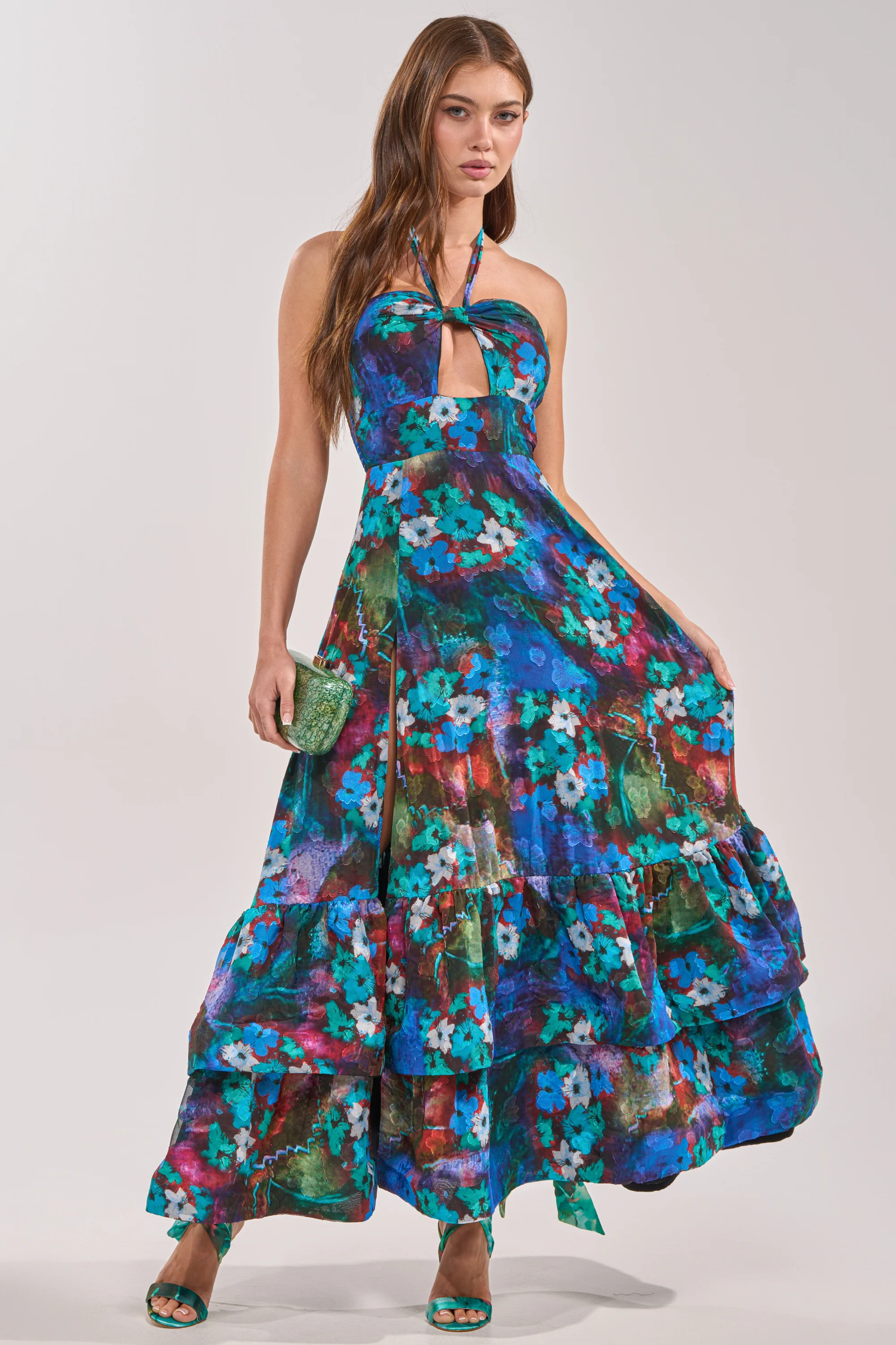 HEADLINE WORTHY FLORAL MAXI DRESS - Akira Wear