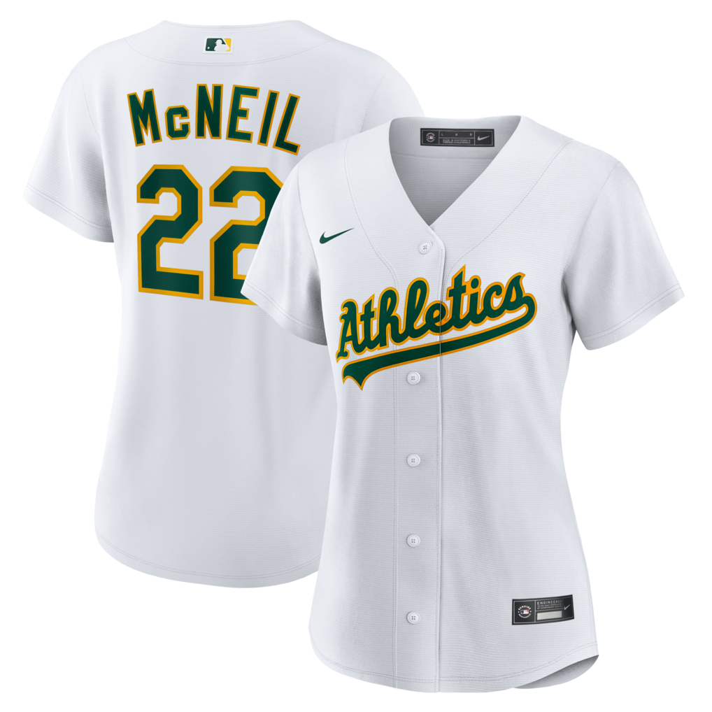 Women's Athletics Jeff McNeil Nike White Home Replica Jersey - Jersey